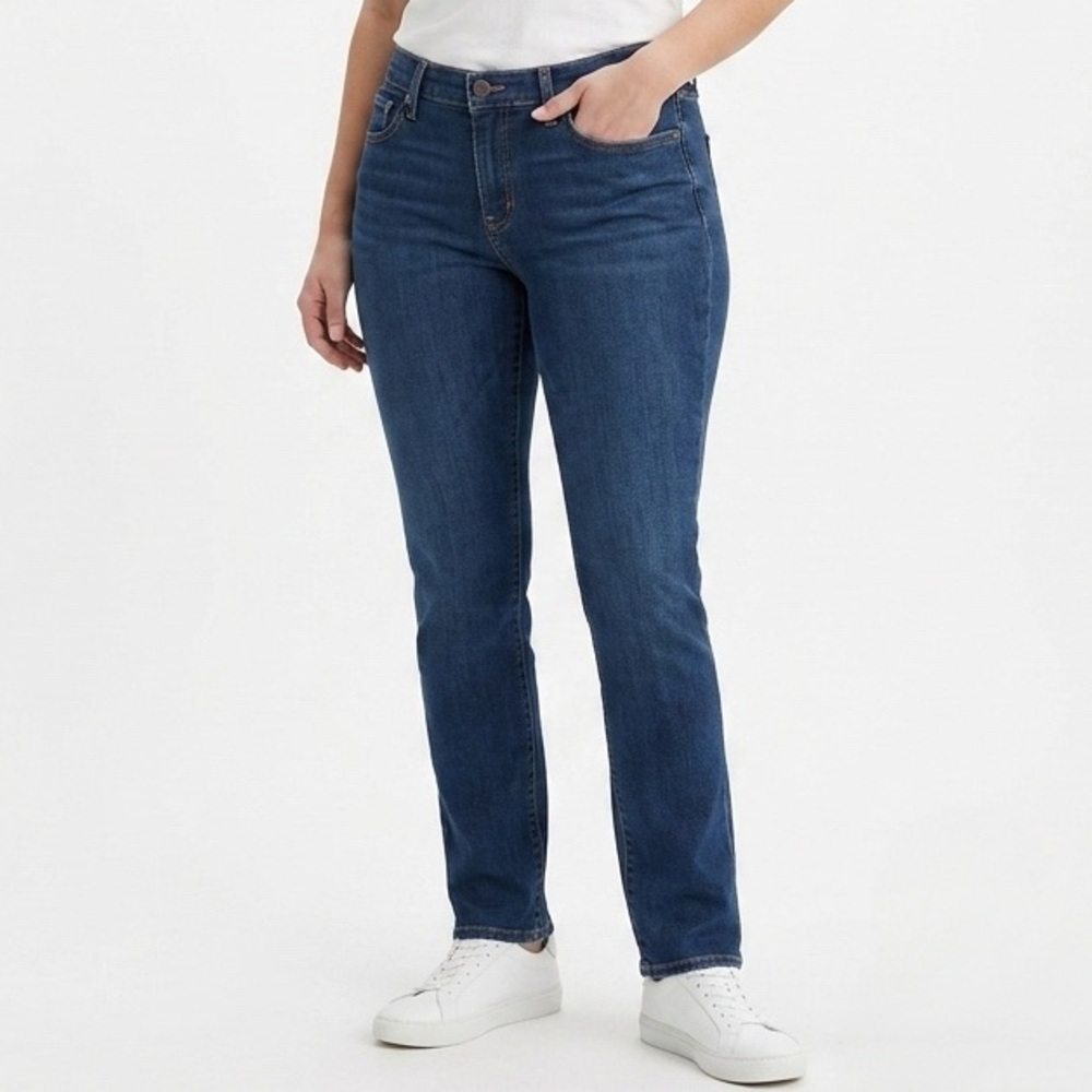 LEVI’S Slight Curve ID Classic Rise Slim Jean Blue Denim Straight Figure